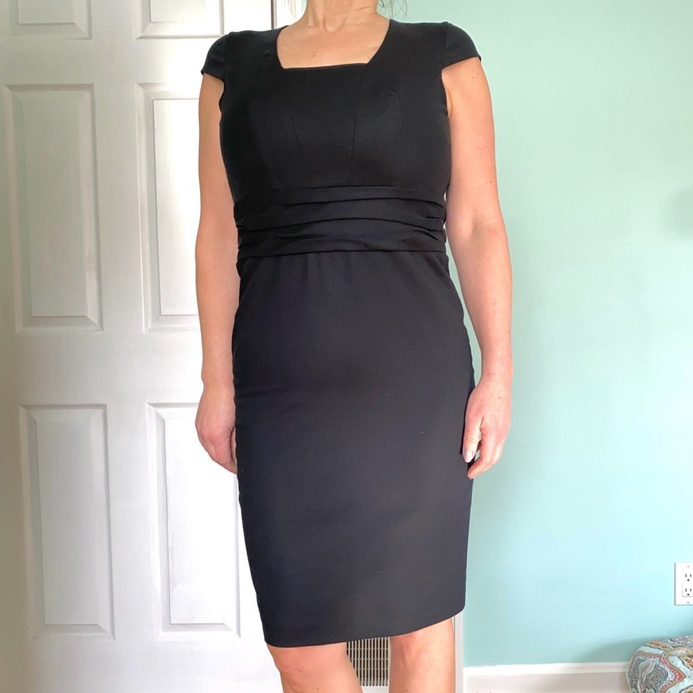 Banana Republic Fitted Sheath Black Dress